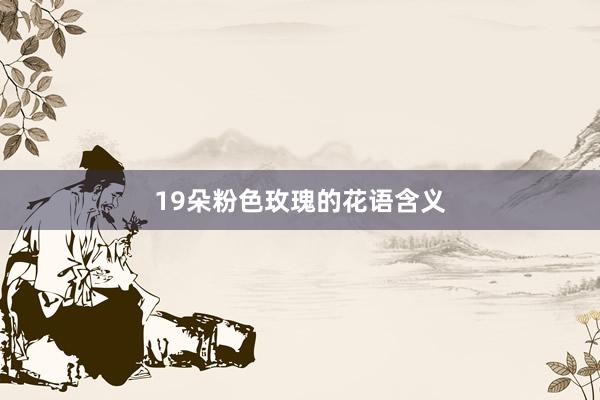 19朵粉色玫瑰的花语含义