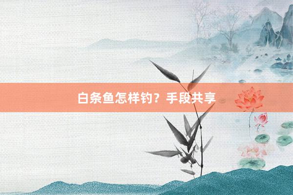 白条鱼怎样钓？手段共享